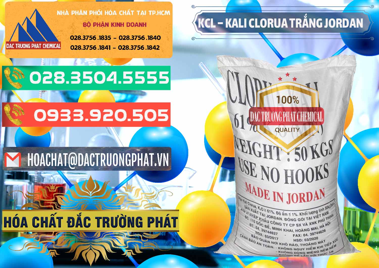 Nơi chuyên bán ( phân phối ) KCL – Kali Clorua Trắng Jordan - 0088 - Chuyên kinh doanh và cung cấp hóa chất tại TP.HCM - congtyhoachat.com.vn