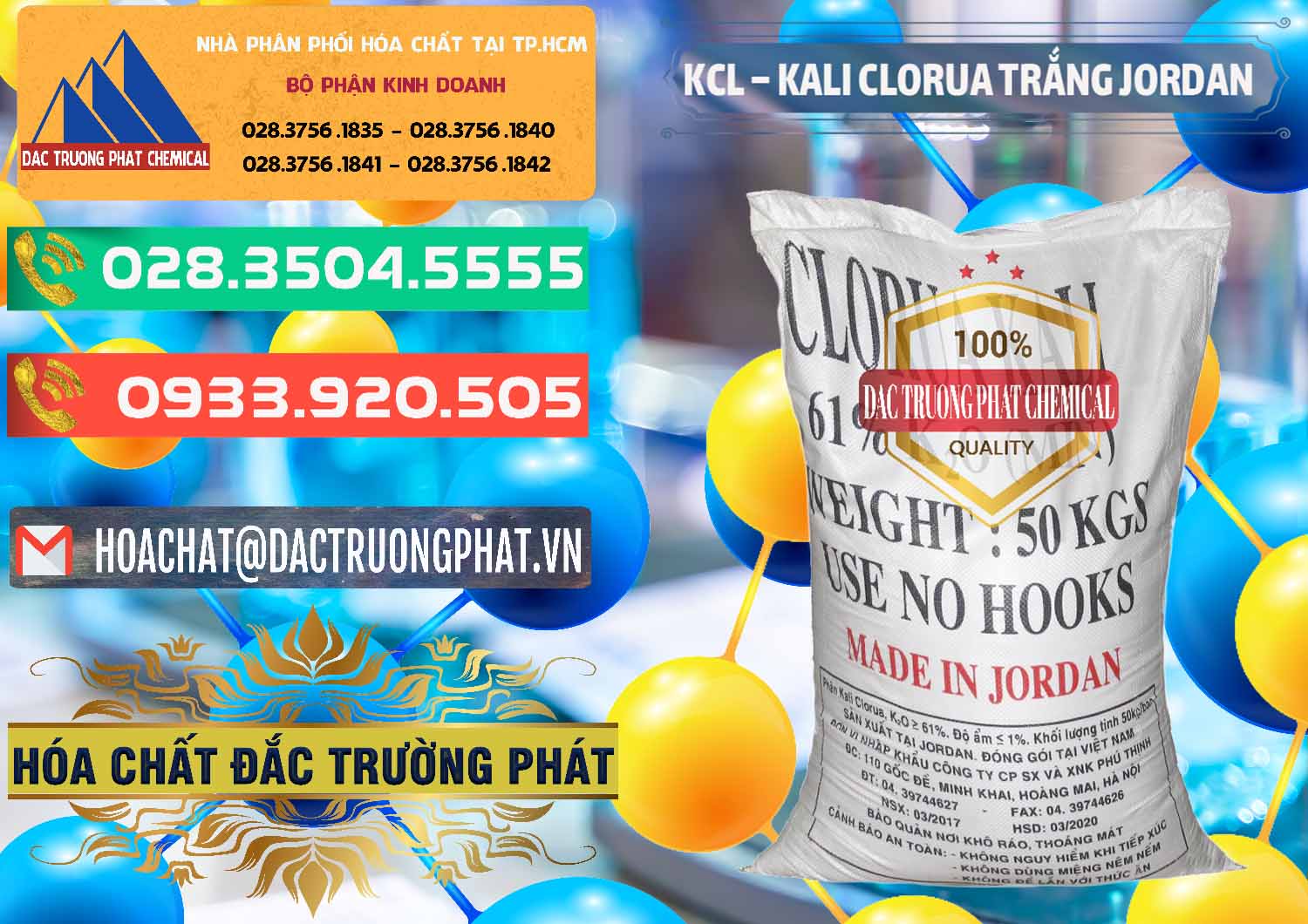 Chuyên bán ( phân phối ) KCL – Kali Clorua Trắng Jordan - 0088 - Nhập khẩu và phân phối hóa chất tại TP.HCM - congtyhoachat.com.vn