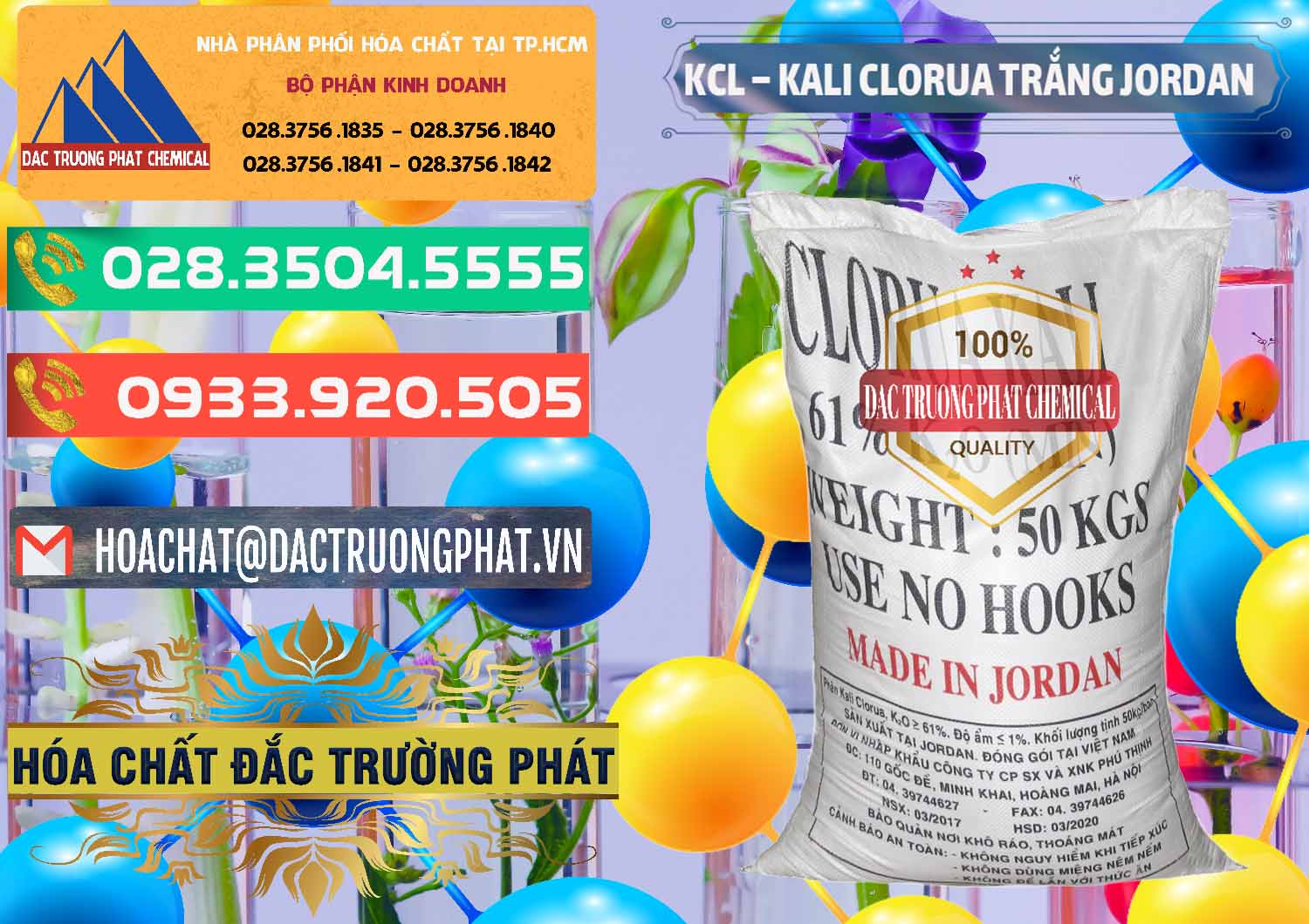 Nhà nhập khẩu & bán KCL – Kali Clorua Trắng Jordan - 0088 - Chuyên kinh doanh _ phân phối hóa chất tại TP.HCM - congtyhoachat.com.vn