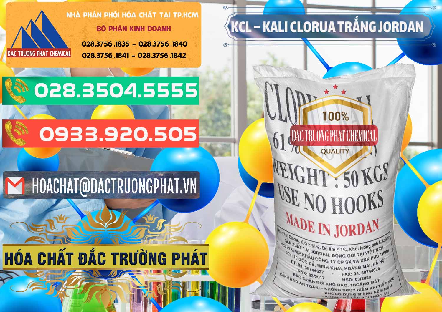 Nhà phân phối và bán KCL – Kali Clorua Trắng Jordan - 0088 - Cty phân phối _ kinh doanh hóa chất tại TP.HCM - congtyhoachat.com.vn