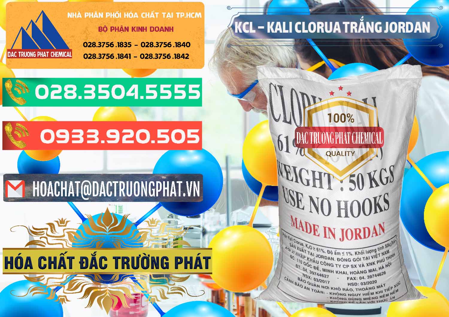 Cty bán và phân phối KCL – Kali Clorua Trắng Jordan - 0088 - Chuyên bán và phân phối hóa chất tại TP.HCM - congtyhoachat.com.vn