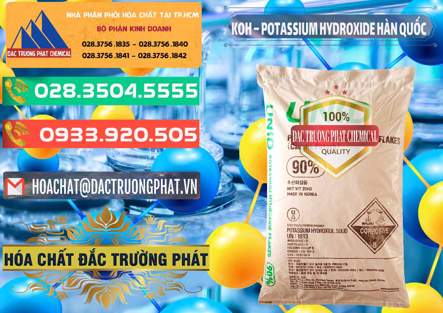 Đơn vị chuyên nhập khẩu & bán KOH ( 90%) – Potassium Hydroxide Unid Hàn Quốc Korea - 0090 - Cty cung cấp _ phân phối hóa chất tại TP.HCM - congtyhoachat.com.vn