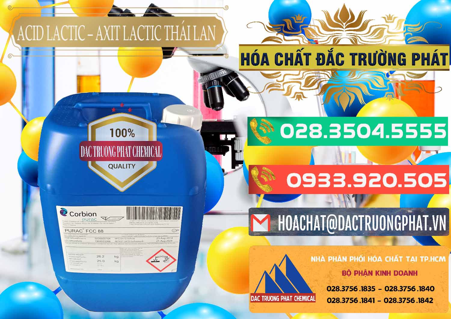Chuyên phân phối & bán Acid Lactic – Axit Lactic Thái Lan Purac FCC 88 - 0012 - Cty cung cấp ( nhập khẩu ) hóa chất tại TP.HCM - congtyhoachat.com.vn