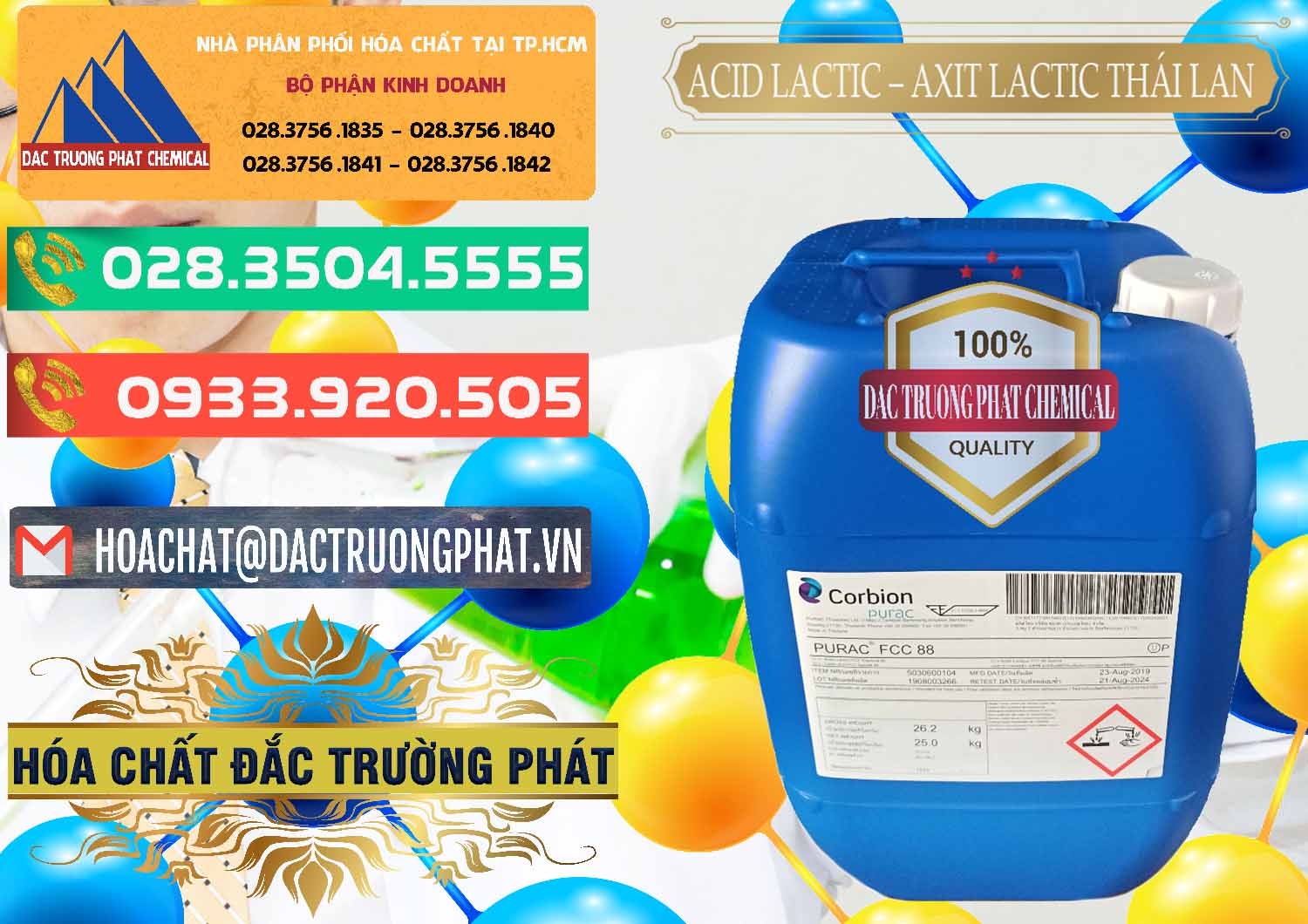 Cty cung cấp & bán Acid Lactic – Axit Lactic Thái Lan Purac FCC 88 - 0012 - Chuyên phân phối & cung cấp hóa chất tại TP.HCM - congtyhoachat.com.vn