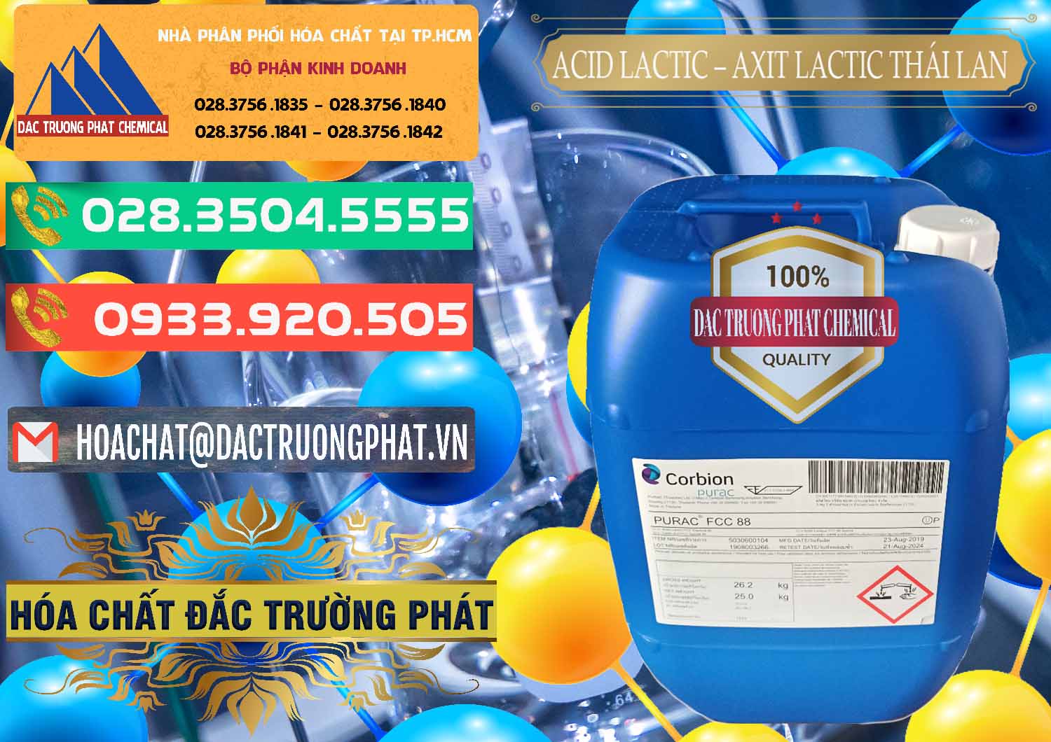 Chuyên nhập khẩu & bán Acid Lactic – Axit Lactic Thái Lan Purac FCC 88 - 0012 - Công ty phân phối _ cung ứng hóa chất tại TP.HCM - congtyhoachat.com.vn