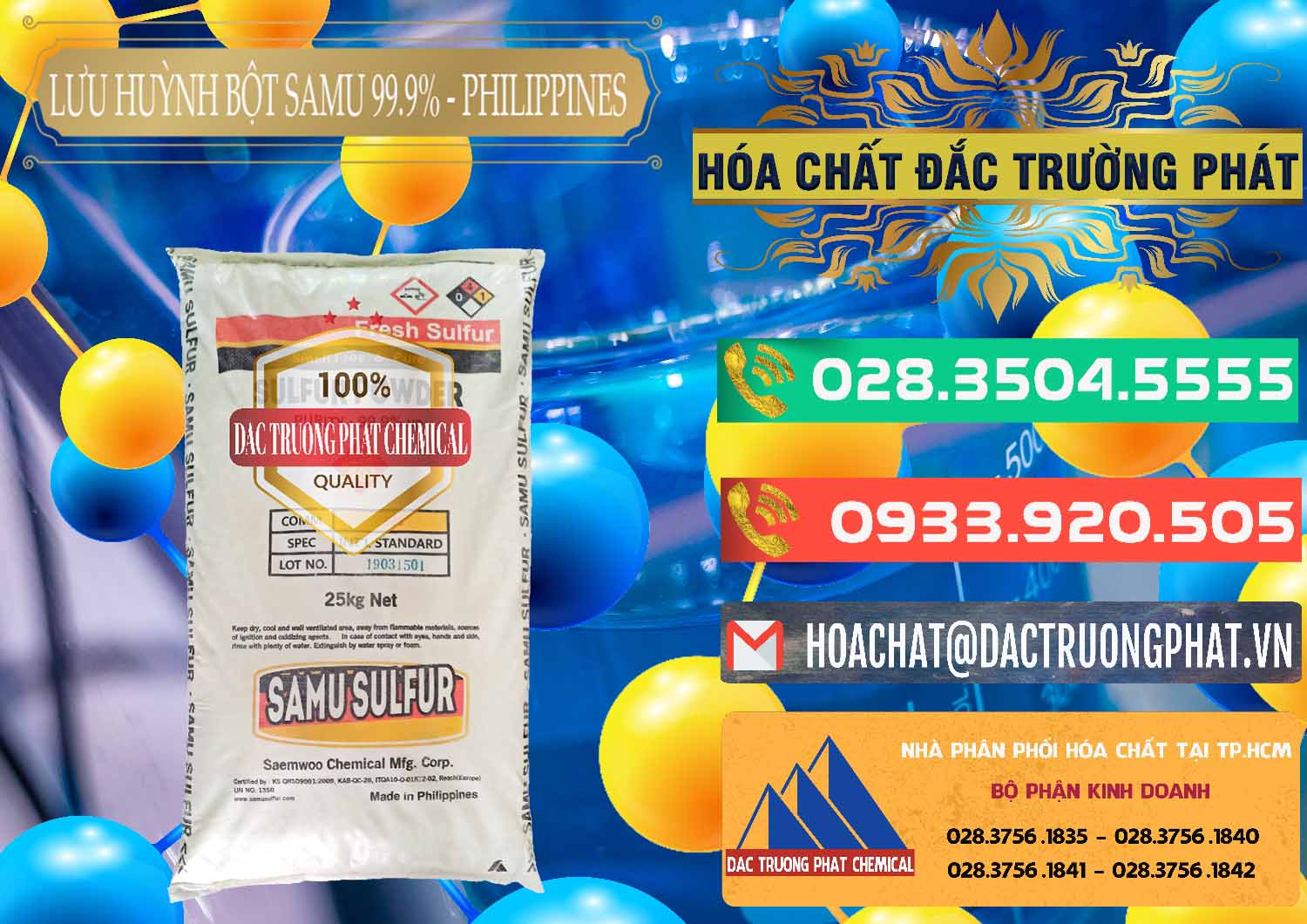 Cty chuyên nhập khẩu và bán Lưu huỳnh Bột - Sulfur Powder Samu Philippines - 0201 - Nhà cung cấp và phân phối hóa chất tại TP.HCM - congtyhoachat.com.vn