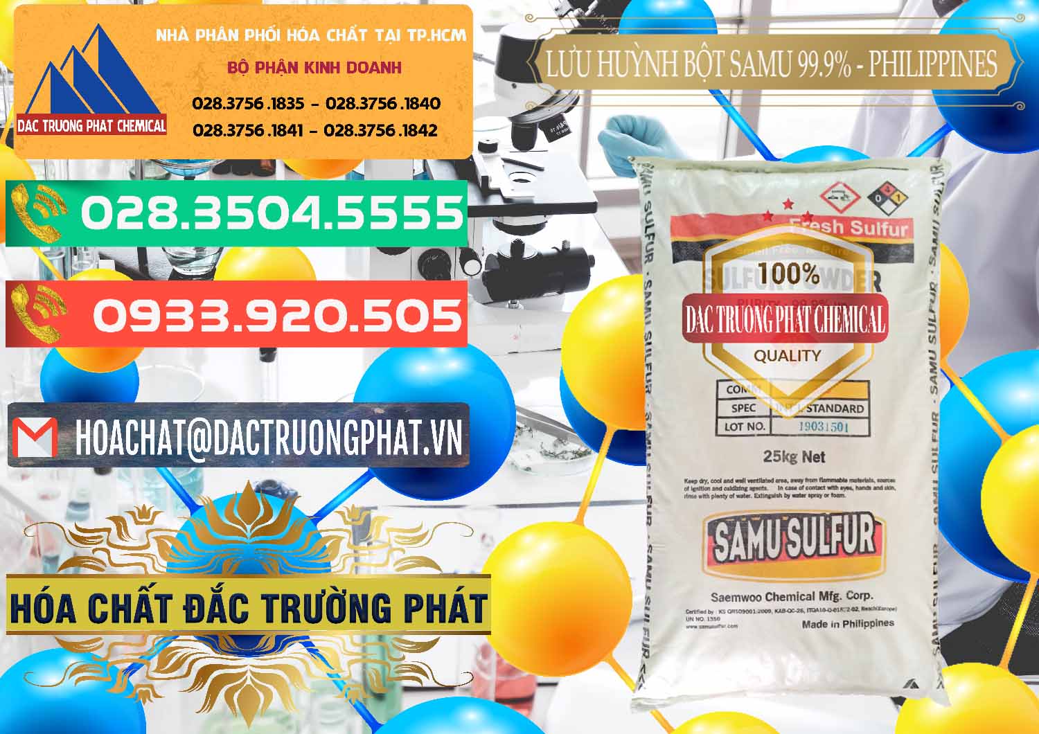 Nơi chuyên kinh doanh ( bán ) Lưu huỳnh Bột - Sulfur Powder Samu Philippines - 0201 - Nhà phân phối & nhập khẩu hóa chất tại TP.HCM - congtyhoachat.com.vn