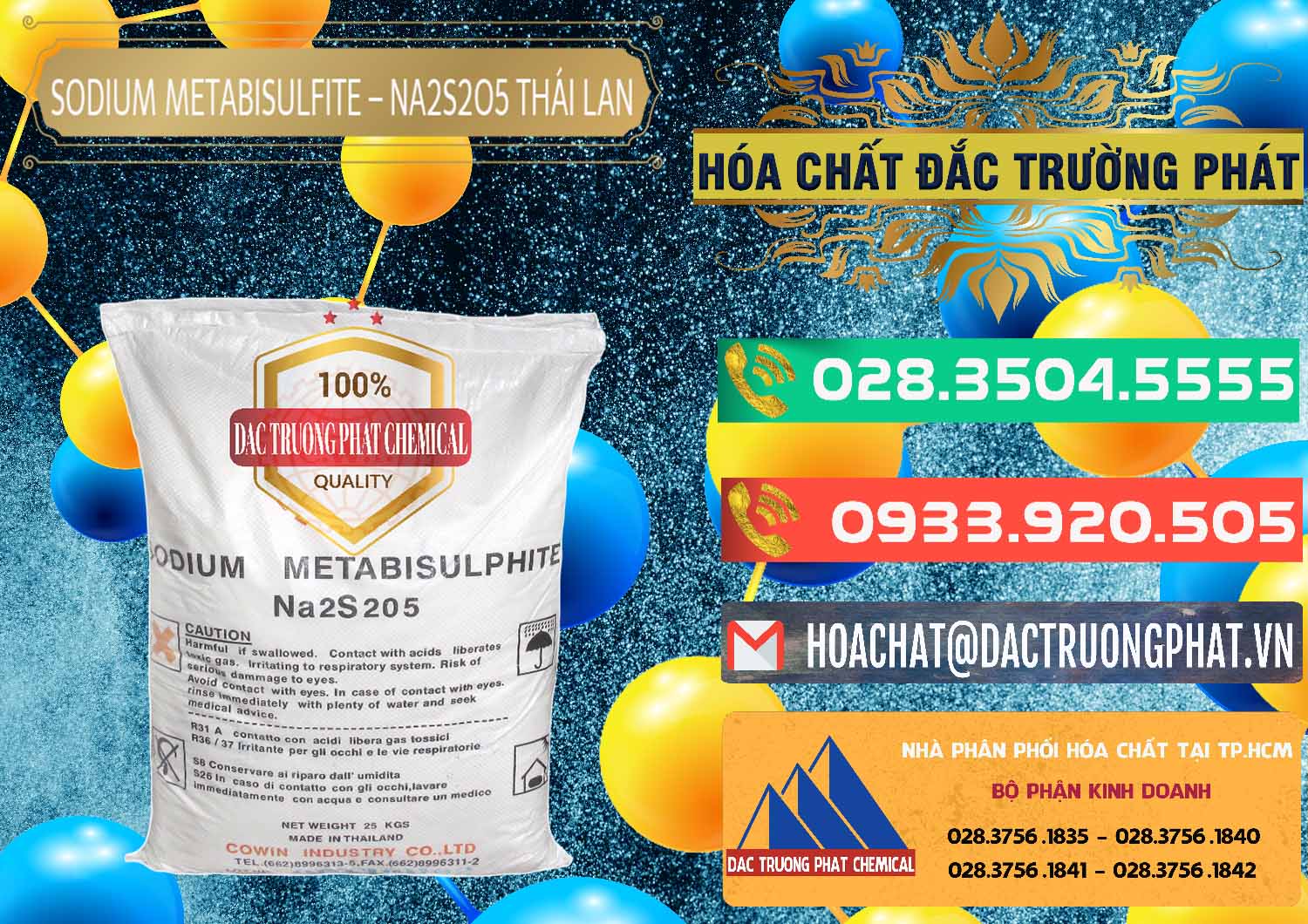 Cty chuyên bán _ phân phối Sodium Metabisulfite - NA2S2O5 Thái Lan Cowin - 0145 - Phân phối và cung cấp hóa chất tại TP.HCM - congtyhoachat.com.vn
