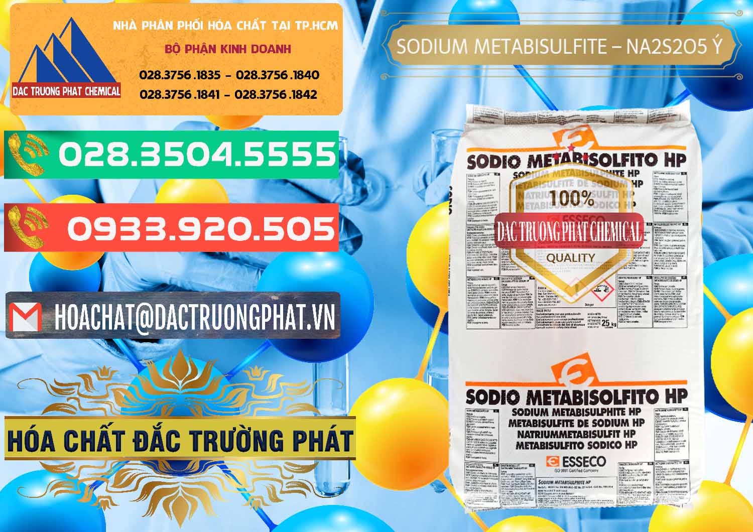 Nhà nhập khẩu & bán Sodium Metabisulfite - NA2S2O5 Food Grade Esseco Ý Italy - 0146 - Chuyên cung cấp và kinh doanh hóa chất tại TP.HCM - congtyhoachat.com.vn