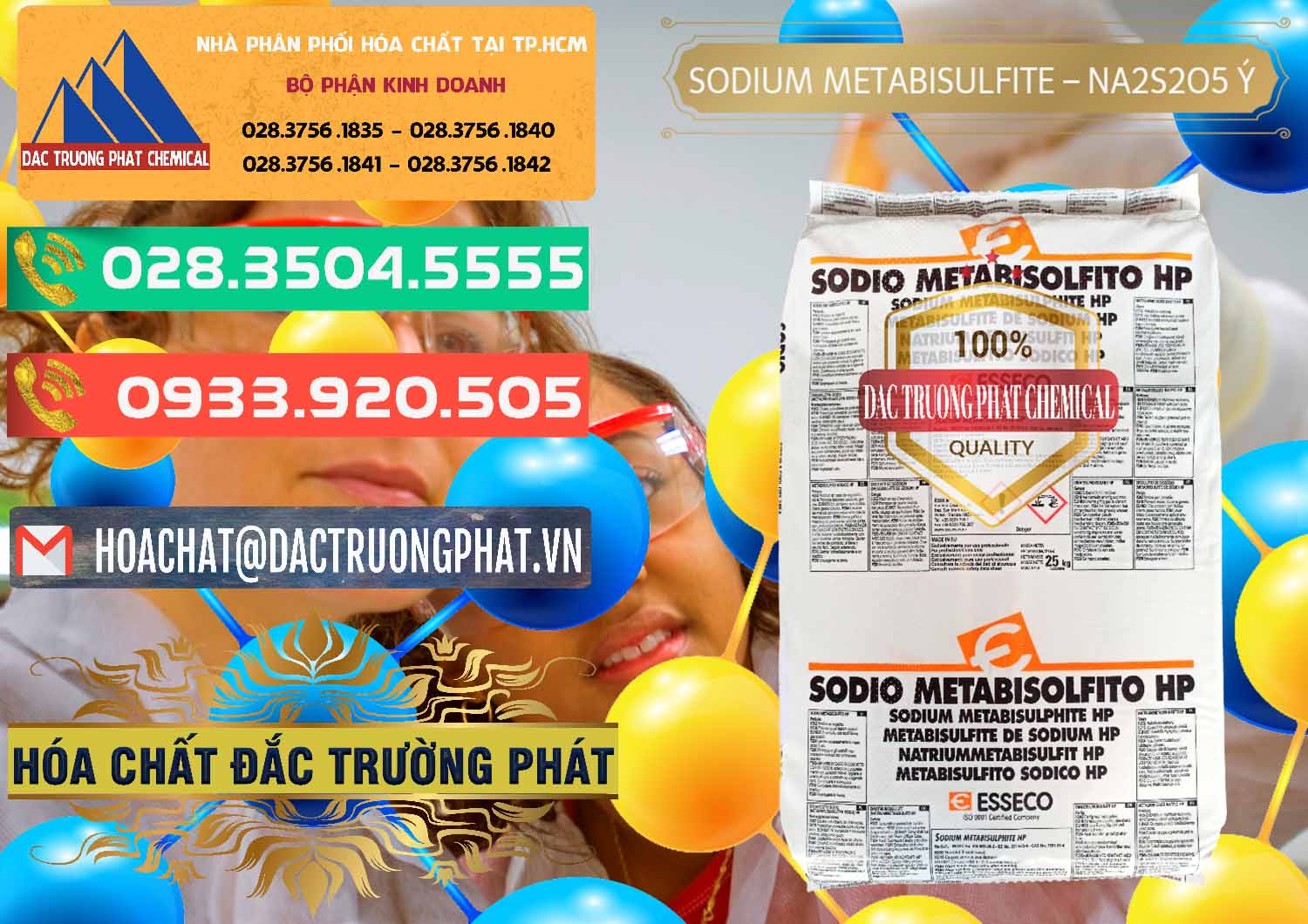 Chuyên nhập khẩu ( bán ) Sodium Metabisulfite - NA2S2O5 Food Grade Esseco Ý Italy - 0146 - Cty kinh doanh - cung cấp hóa chất tại TP.HCM - congtyhoachat.com.vn