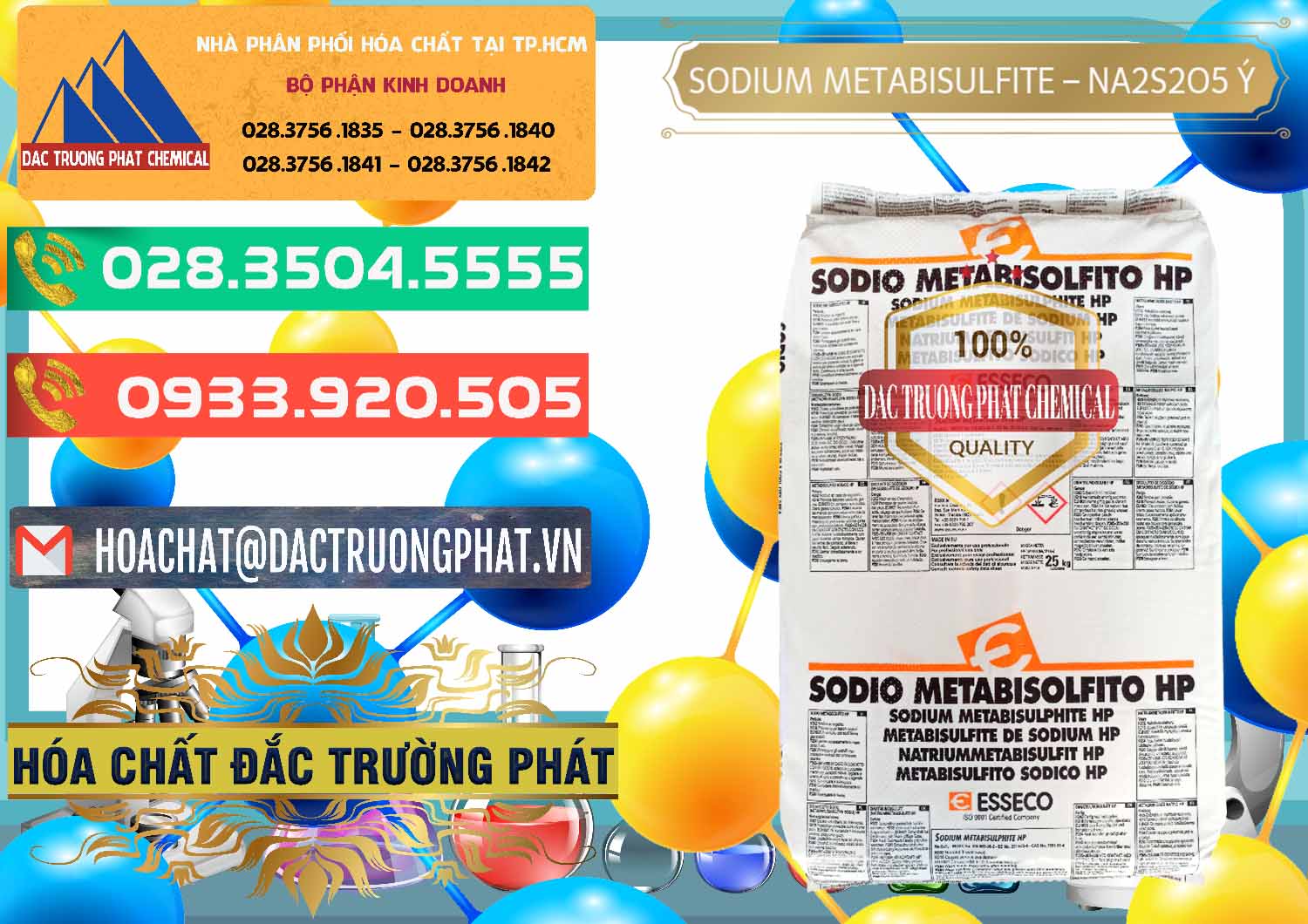 Chuyên kinh doanh ( bán ) Sodium Metabisulfite - NA2S2O5 Food Grade Esseco Ý Italy - 0146 - Nơi cung cấp & phân phối hóa chất tại TP.HCM - congtyhoachat.com.vn