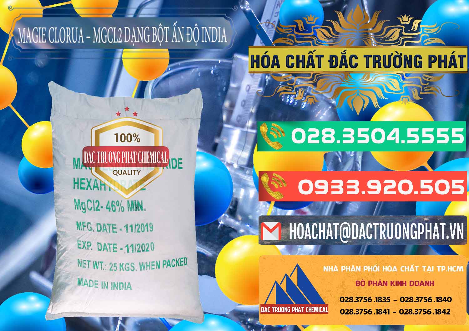 Chuyên nhập khẩu và bán Magie Clorua – MGCL2 96% Dạng Bột Ấn Độ India - 0206 - Nơi cung cấp - phân phối hóa chất tại TP.HCM - congtyhoachat.com.vn