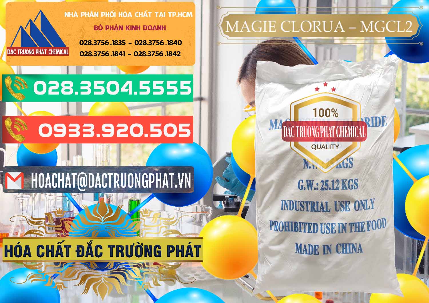 Cty phân phối & bán Magie Clorua – MGCL2 96% Dạng Vảy Trung Quốc China - 0091 - Nhập khẩu - phân phối hóa chất tại TP.HCM - congtyhoachat.com.vn