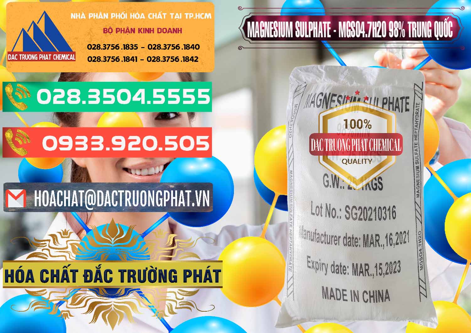 Nơi chuyên nhập khẩu & bán MGSO4.7H2O – Magnesium Sulphate 98% Trung Quốc China - 0229 - Cty chuyên phân phối và kinh doanh hóa chất tại TP.HCM - congtyhoachat.com.vn