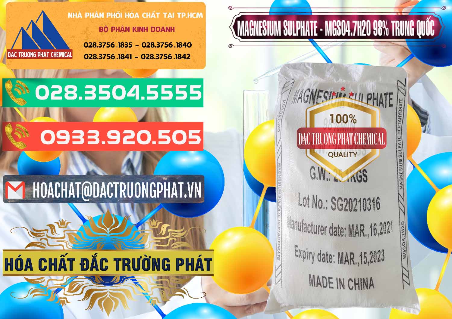 Nơi nhập khẩu - bán MGSO4.7H2O – Magnesium Sulphate 98% Trung Quốc China - 0229 - Đơn vị phân phối và cung cấp hóa chất tại TP.HCM - congtyhoachat.com.vn