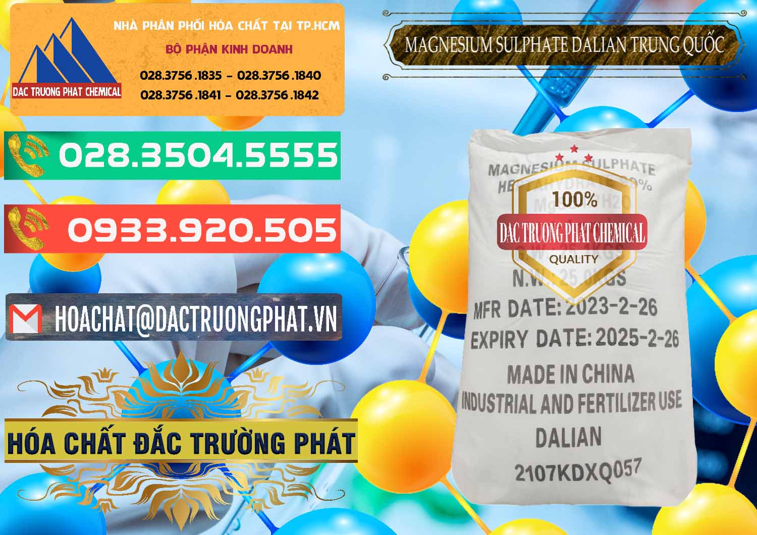 Nơi bán - cung cấp MGSO4.7H2O – Magnesium Sulphate Heptahydrate Dalian Trung Quốc China - 0393 - Đơn vị phân phối & cung cấp hóa chất tại TP.HCM - congtyhoachat.com.vn
