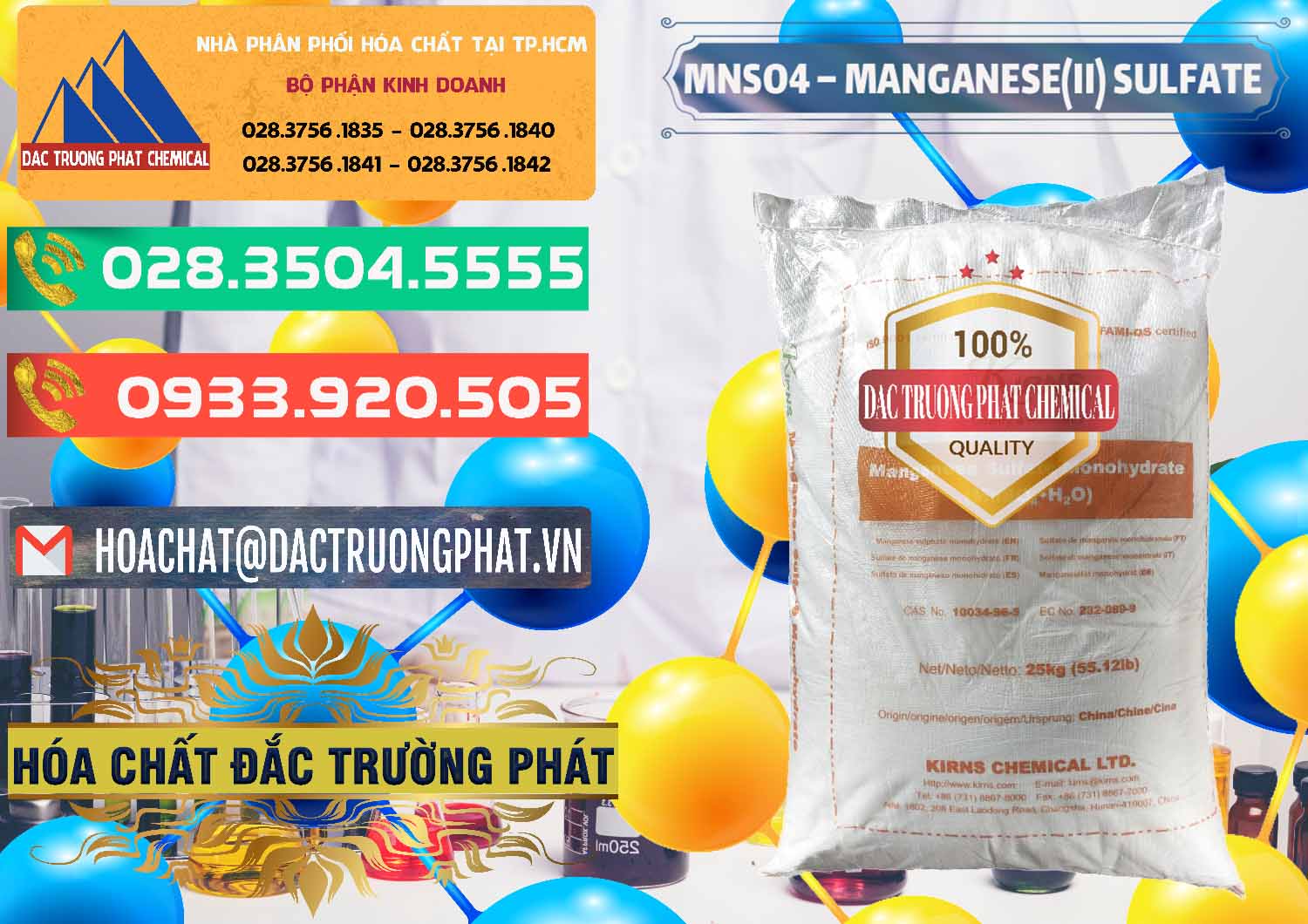 Nơi chuyên nhập khẩu ( bán ) MNSO4 – Manganese (II) Sulfate Kirns Trung Quốc China - 0095 - Nơi chuyên nhập khẩu - phân phối hóa chất tại TP.HCM - congtyhoachat.com.vn
