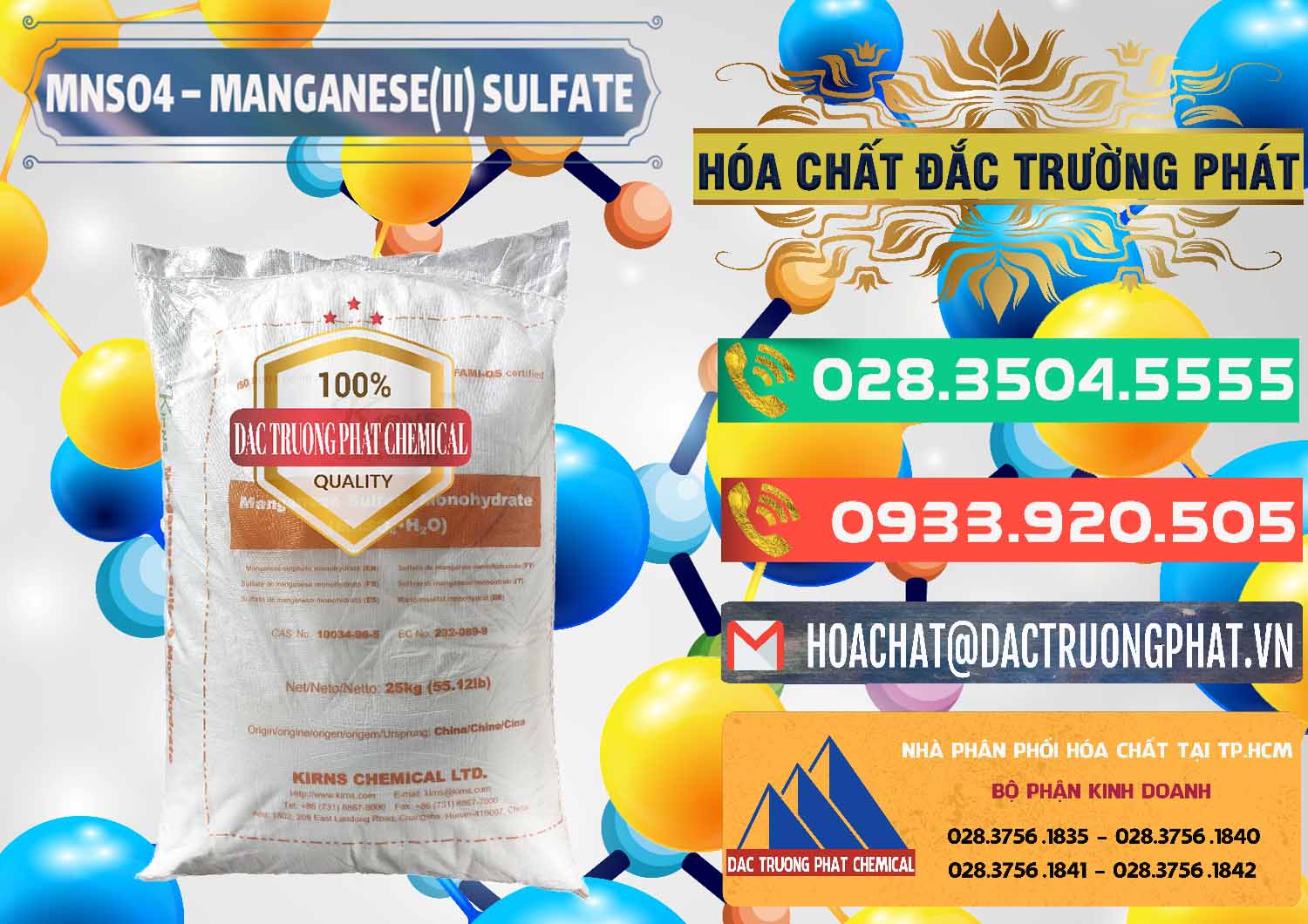 Cty phân phối \ bán MnSO4 - Mangan Sunfat Powder Monohydrate Kirns Trung Quốc China tại Bình Phước Công ty cung cấp & bán MNSO4 – Manganese (II) Sulfate Kirns Trung Quốc China - 0095 - Chuyên nhập khẩu - phân phối hóa chất tại TP.HCM - congtyhoachat.com.vn