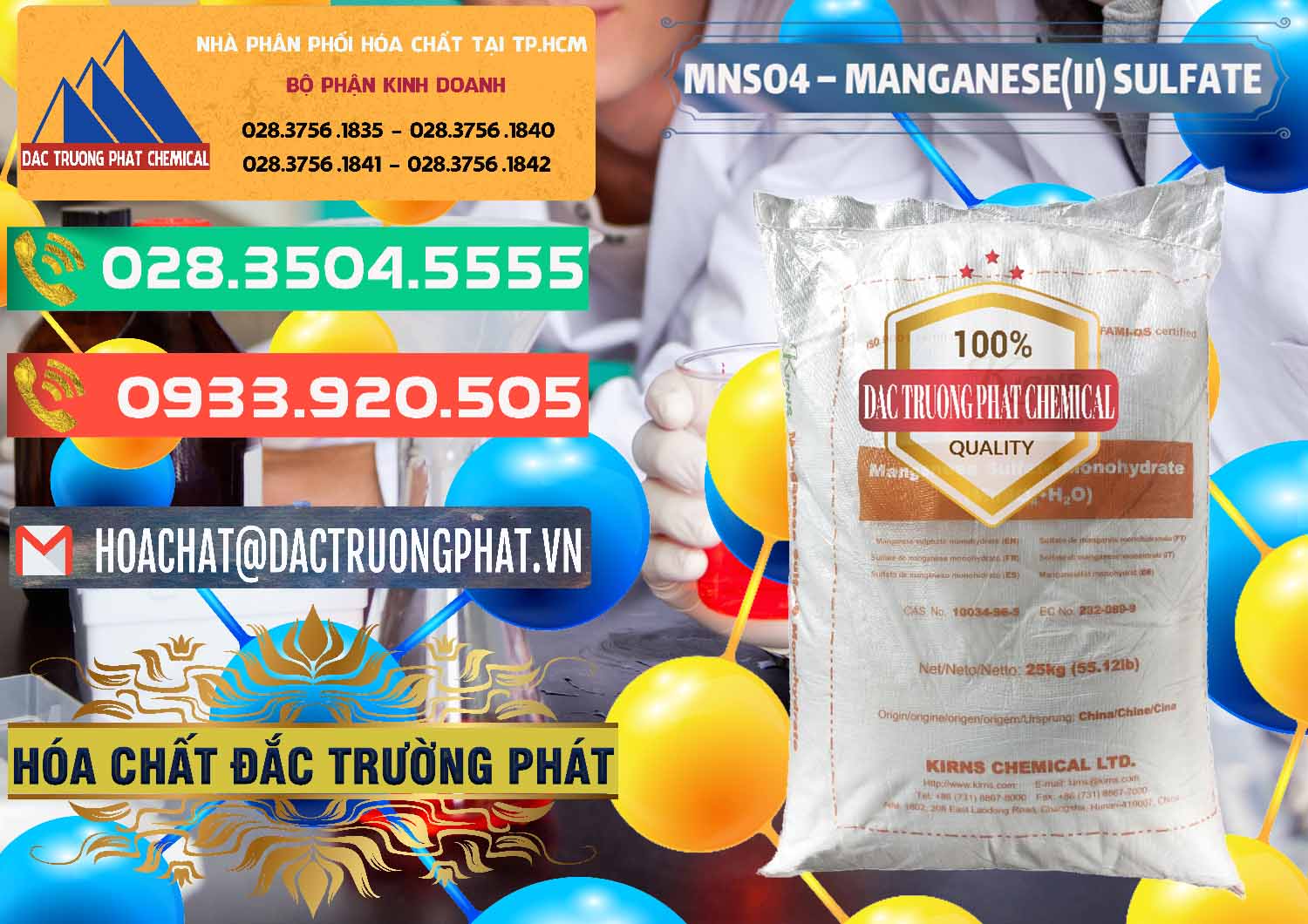Cty phân phối _ bán MNSO4 – Manganese (II) Sulfate Kirns Trung Quốc China - 0095 - Cung cấp và bán hóa chất tại TP.HCM - congtyhoachat.com.vn