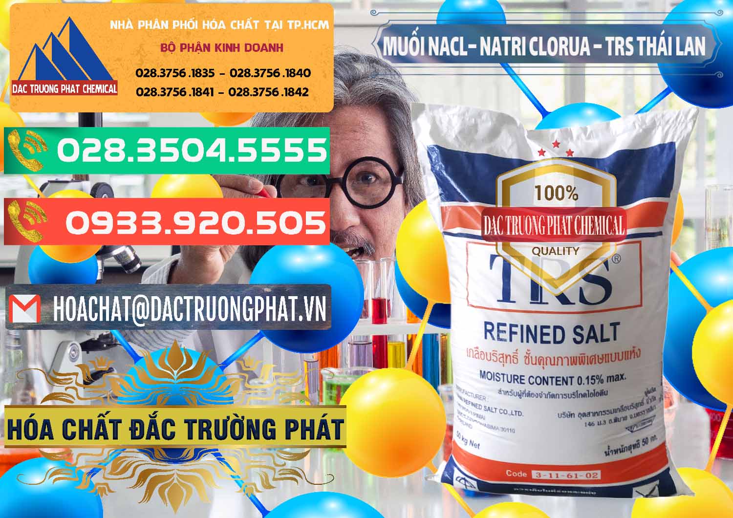 Công ty bán & phân phối Muối NaCL – Sodium Chloride TRS Thái Lan - 0096 - Đơn vị chuyên nhập khẩu _ phân phối hóa chất tại TP.HCM - congtyhoachat.com.vn