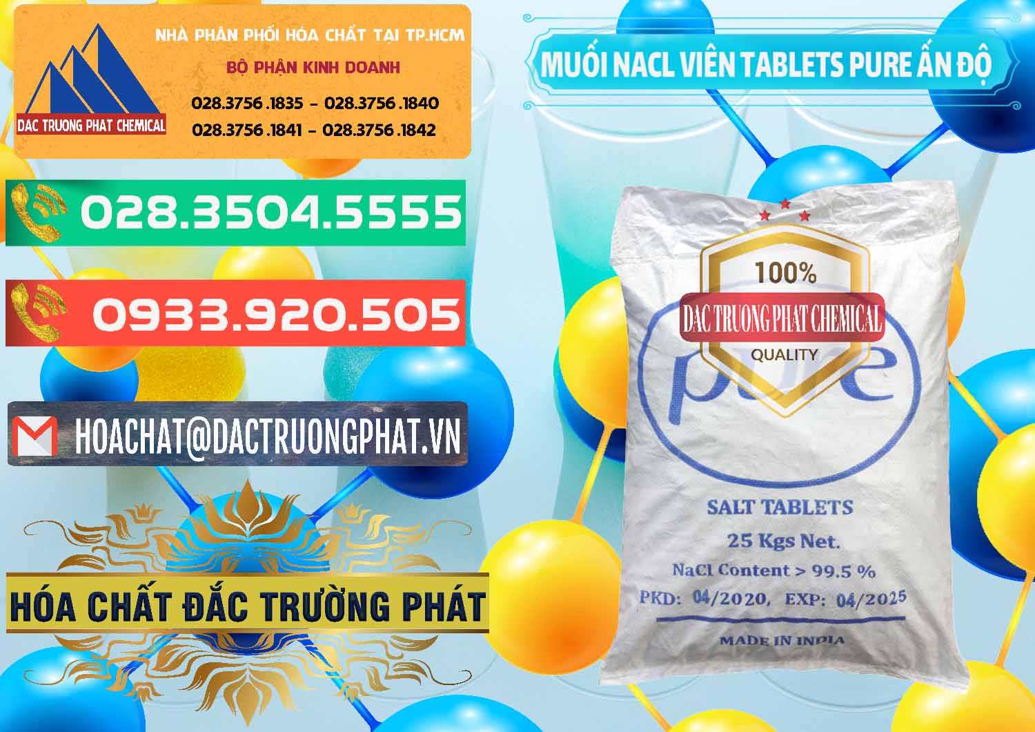 Bán ( phân phối ) Muối NaCL – Sodium Chloride Dạng Viên Tablets Pure Ấn Độ India - 0294 - Công ty chuyên kinh doanh - cung cấp hóa chất tại TP.HCM - congtyhoachat.com.vn