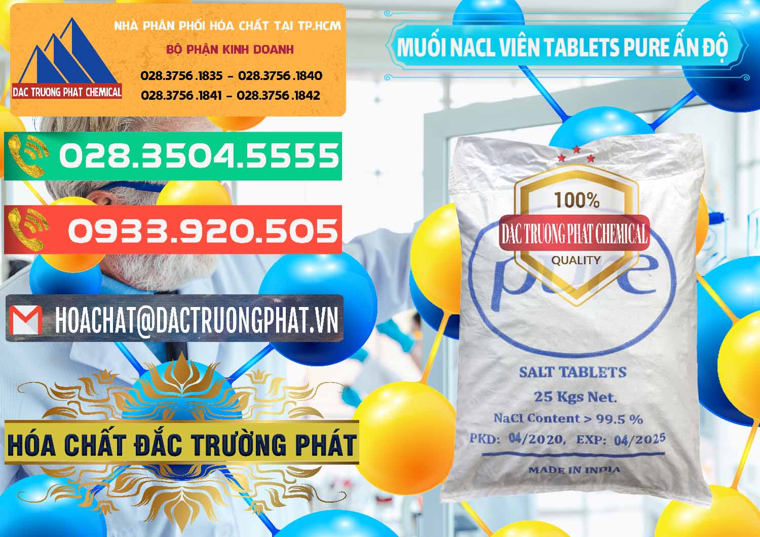 Nơi bán Muối NaCL – Sodium Chloride Dạng Viên Tablets Pure Ấn Độ India - 0294 - Cty cung cấp & phân phối hóa chất tại TP.HCM - congtyhoachat.com.vn