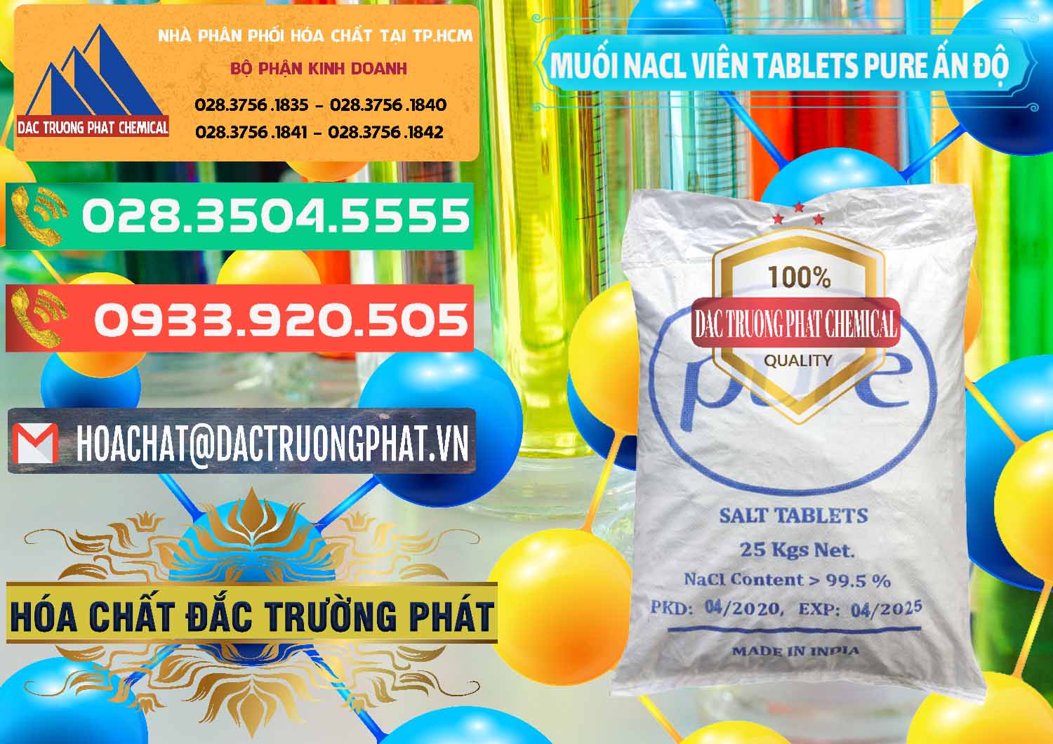 Công ty chuyên nhập khẩu ( bán ) Muối NaCL – Sodium Chloride Dạng Viên Tablets Pure Ấn Độ India - 0294 - Nhà cung cấp - phân phối hóa chất tại TP.HCM - congtyhoachat.com.vn