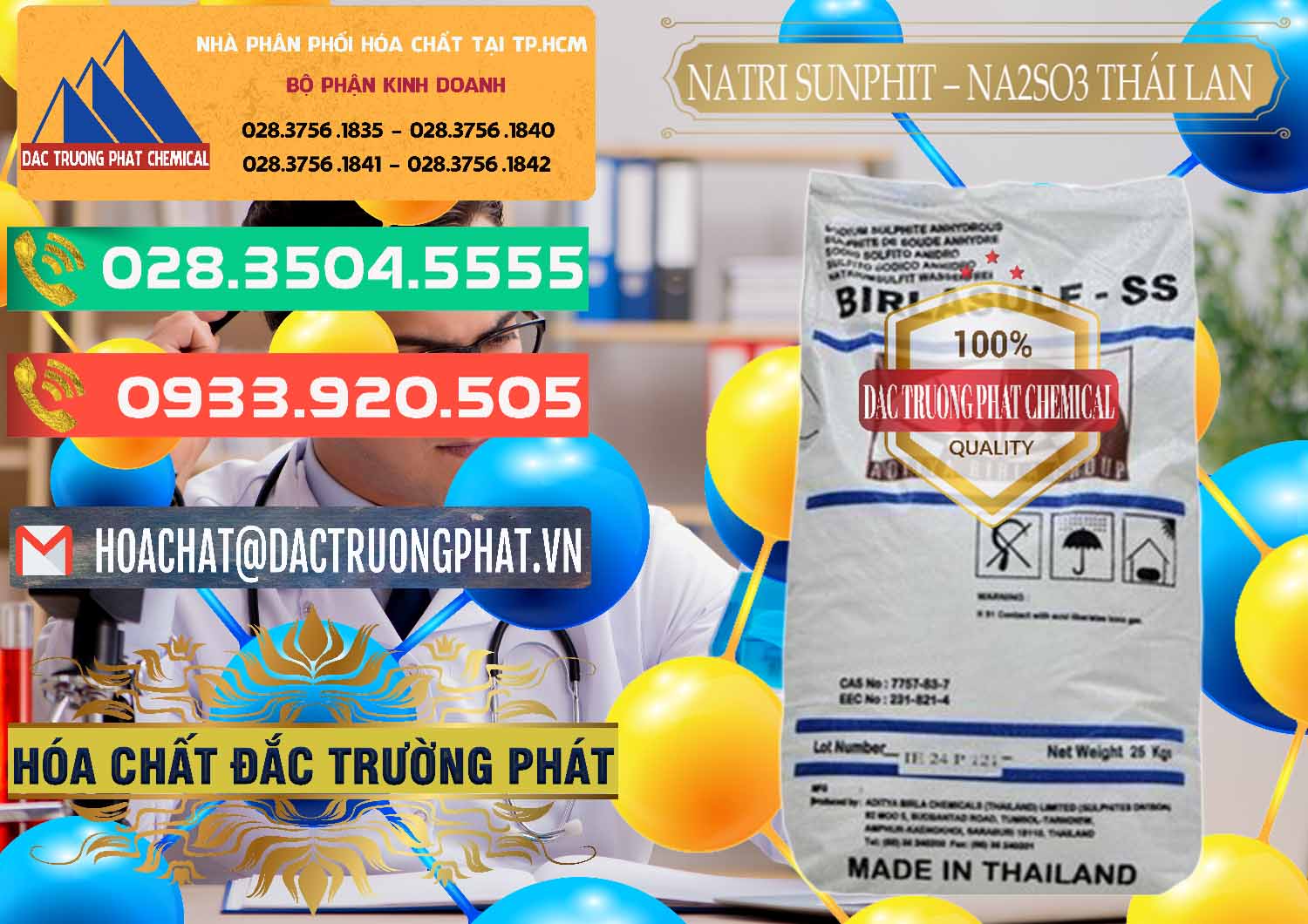 Đơn vị nhập khẩu - bán Natri Sunphit - NA2SO3 Thái Lan - 0105 - Nơi phân phối - bán hóa chất tại TP.HCM - congtyhoachat.com.vn