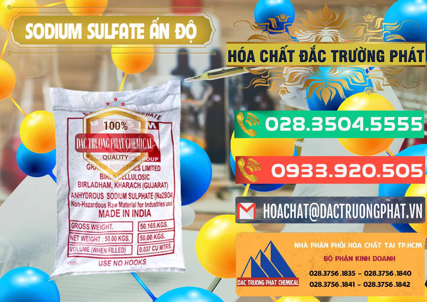 Cty kinh doanh ( bán ) Sodium Sulphate - Muối Sunfat Na2SO4 Aditya Birla Grasim Ấn Độ India - 0462 - Đơn vị chuyên bán ( cung cấp ) hóa chất tại TP.HCM - congtyhoachat.com.vn