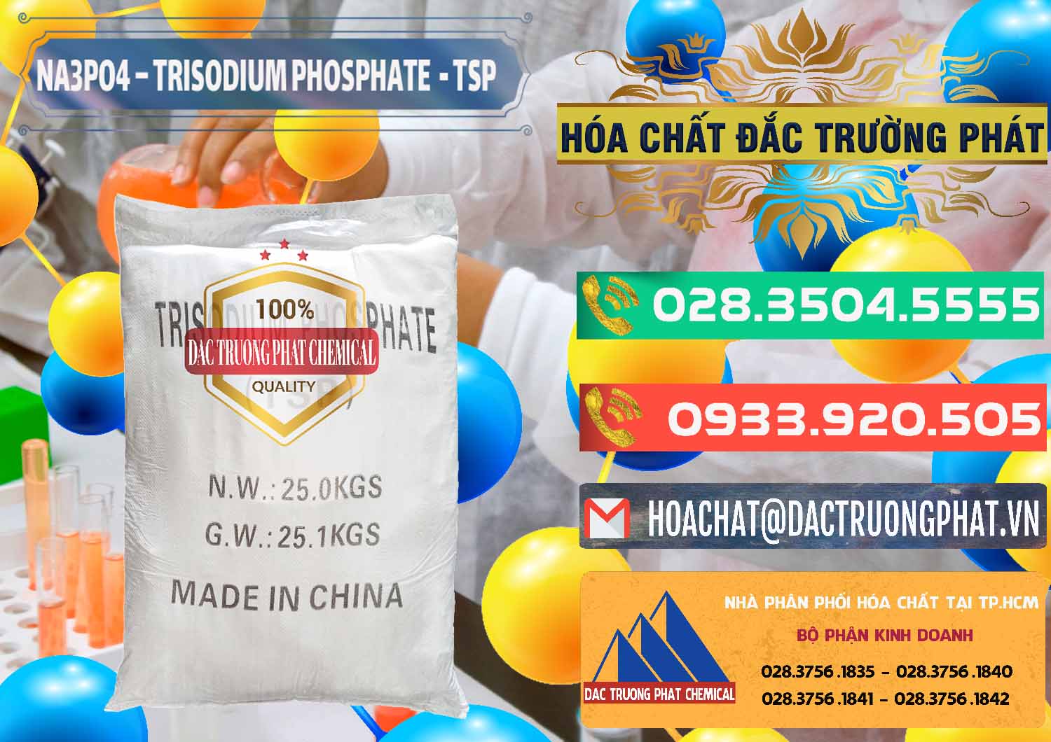 Chuyên nhập khẩu ( bán ) Na3PO4 – Trisodium Phosphate Trung Quốc China TSP - 0103 - Nhà cung ứng - phân phối hóa chất tại TP.HCM - congtyhoachat.com.vn