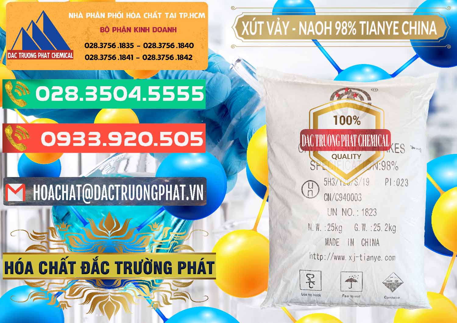 Cung cấp ( bán ) Xút Vảy - NaOH Vảy 98% Tianye Trung Quốc China - 0177 - Chuyên phân phối và bán hóa chất tại TP.HCM - congtyhoachat.com.vn