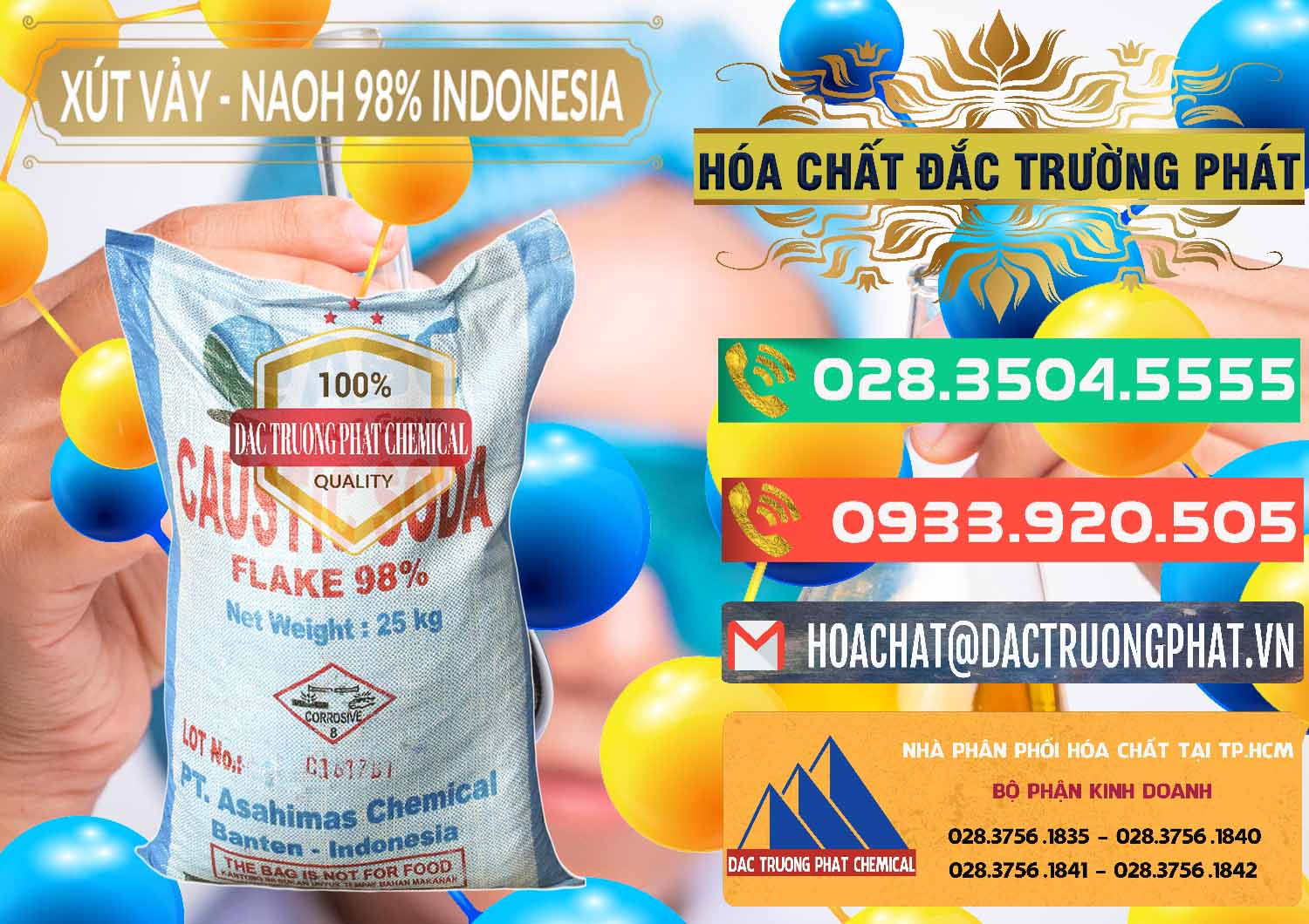 Chuyên nhập khẩu _ bán Xút Vảy - NaOH Vảy 98% ASC Indonesia - 0172 - Chuyên cung cấp ( phân phối ) hóa chất tại TP.HCM - congtyhoachat.com.vn