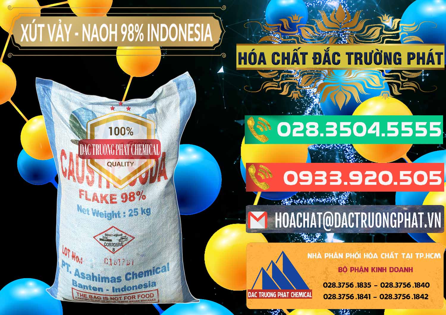 Cty chuyên bán ( phân phối ) Xút Vảy - NaOH Vảy 98% ASC Indonesia - 0172 - Đơn vị phân phối & cung cấp hóa chất tại TP.HCM - congtyhoachat.com.vn
