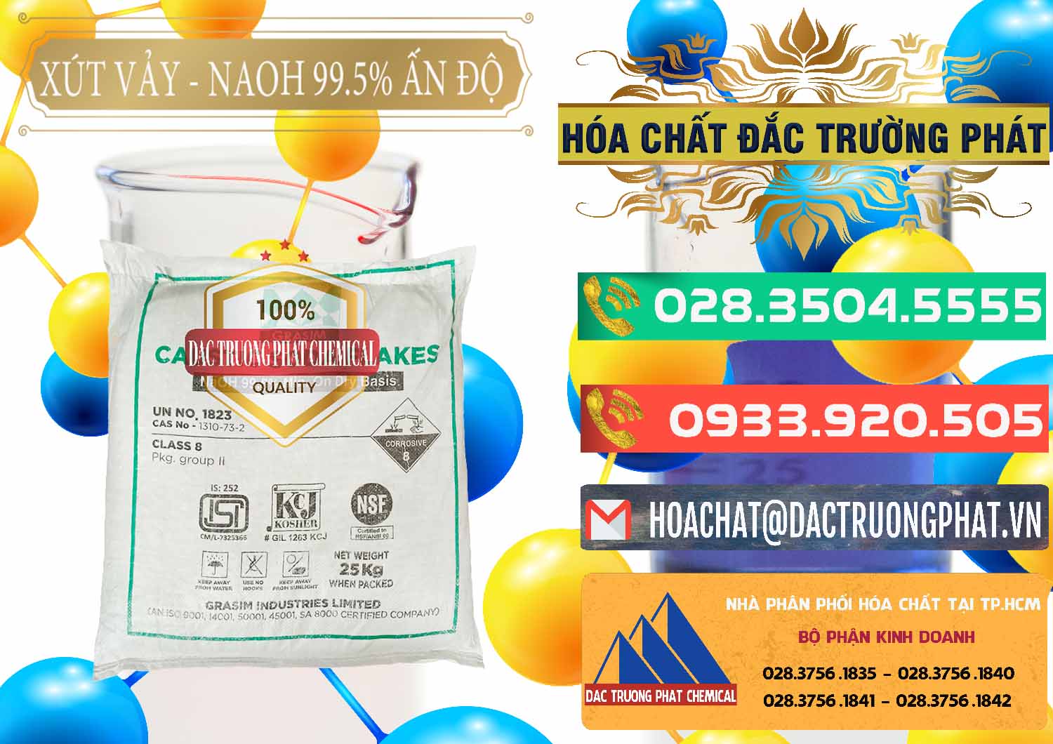 Công ty bán & phân phối Xút Vảy - NaOH Vảy 99.5% Aditya Birla Grasim Ấn Độ India - 0170 - Cty chuyên phân phối - kinh doanh hóa chất tại TP.HCM - congtyhoachat.com.vn