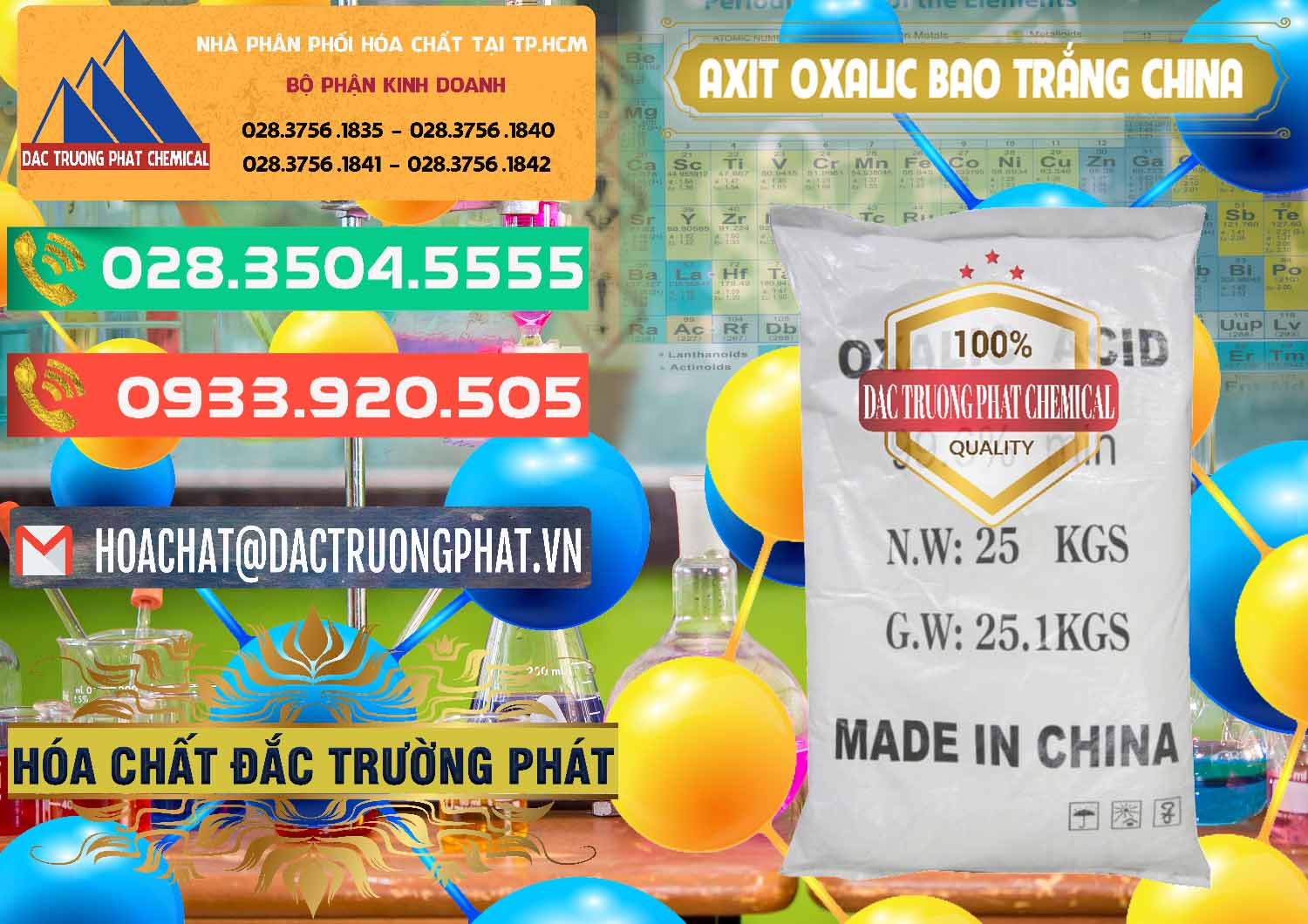 Đơn vị kinh doanh _ bán Acid Oxalic – Axit Oxalic 99.6% Bao Trắng Trung Quốc China - 0270 - Nhà phân phối _ cung cấp hóa chất tại TP.HCM - congtyhoachat.com.vn