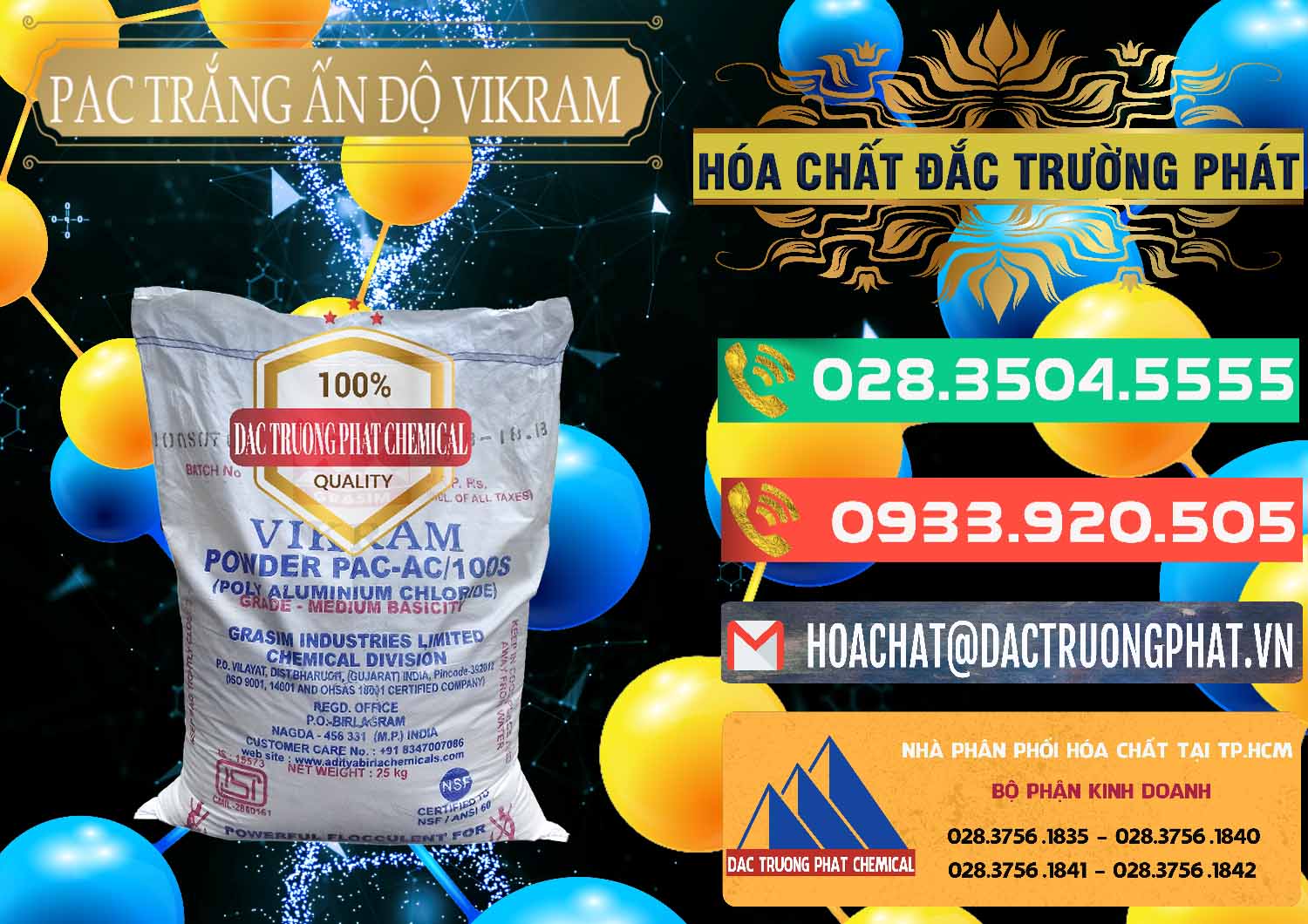 Cung ứng _ bán PAC - Polyaluminium Chloride Ấn Độ India Vikram - 0120 - Công ty cung cấp & nhập khẩu hóa chất tại TP.HCM - congtyhoachat.com.vn