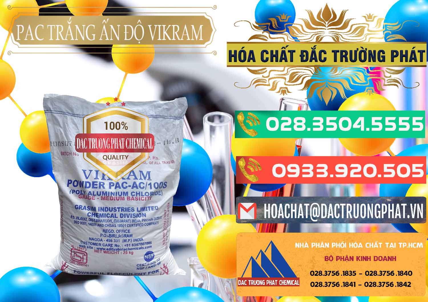 Cty phân phối ( bán ) PAC - Polyaluminium Chloride Ấn Độ India Vikram - 0120 - Cty chuyên nhập khẩu và cung cấp hóa chất tại TP.HCM - congtyhoachat.com.vn