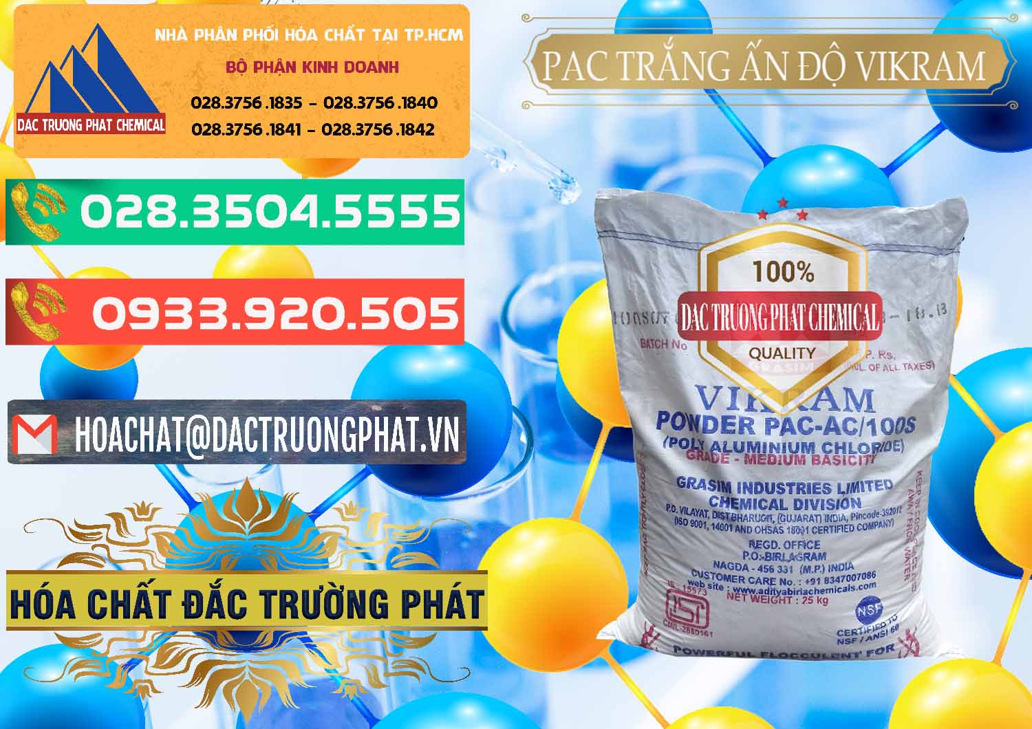 Cty cung ứng & bán PAC - Polyaluminium Chloride Ấn Độ India Vikram - 0120 - Đơn vị phân phối - cung cấp hóa chất tại TP.HCM - congtyhoachat.com.vn