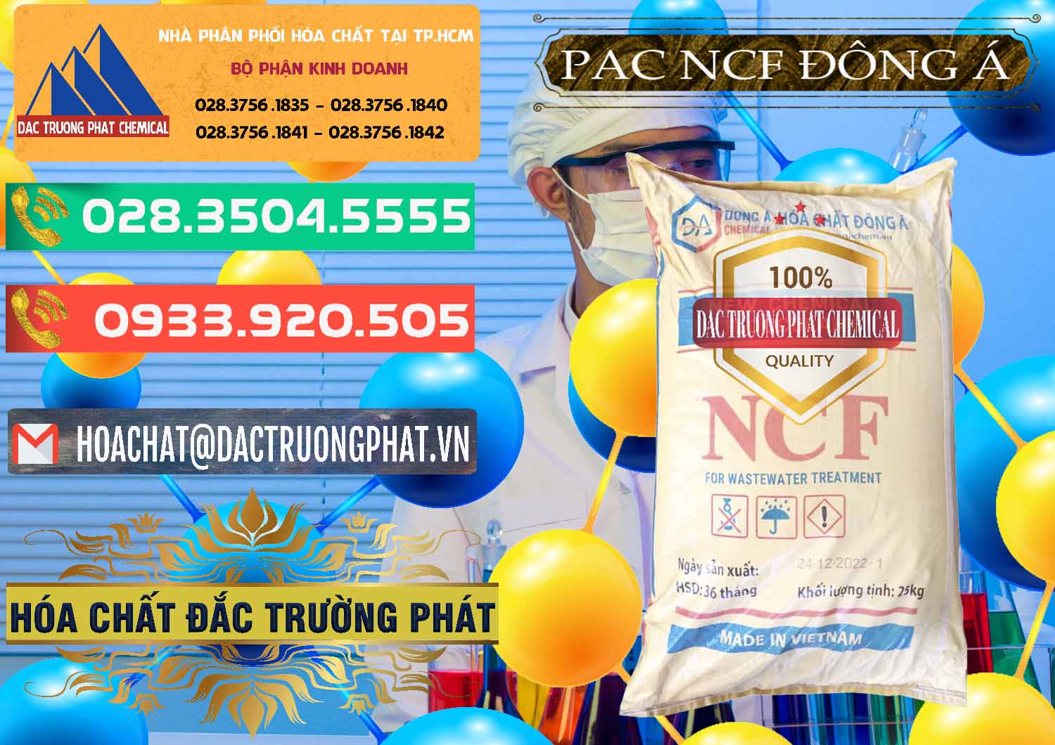 Chuyên cung cấp và phân phối PAC - Polyaluminium Chloride Đông Á Việt Nam - 0408 - Đơn vị chuyên kinh doanh - phân phối hóa chất tại TP.HCM - congtyhoachat.com.vn