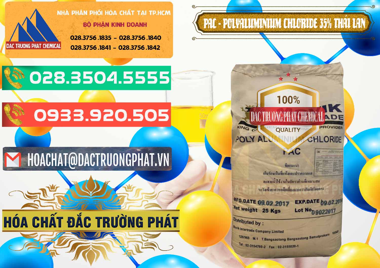 Nơi chuyên nhập khẩu - bán PAC - Polyaluminium Chloride 35% Thái Lan Thailand - 0470 - Đơn vị kinh doanh và cung cấp hóa chất tại TP.HCM - congtyhoachat.com.vn