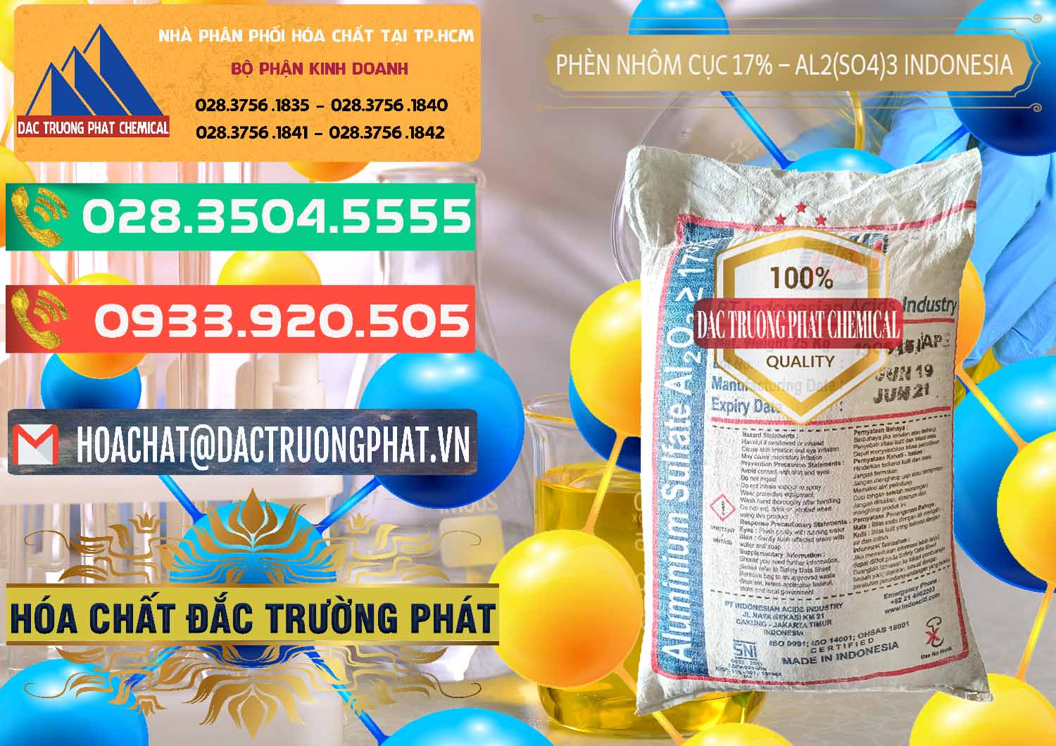 Nơi bán và phân phối Phèn Nhôm Cục - Al2(SO4)3 17% bao 25kg Indonesia - 0115 - Đơn vị chuyên kinh doanh & phân phối hóa chất tại TP.HCM - congtyhoachat.com.vn
