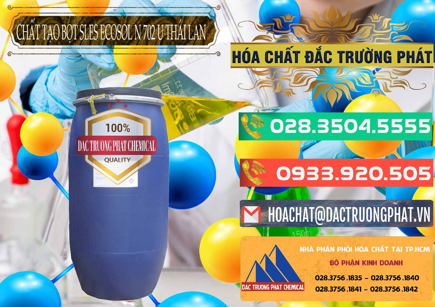 Cty chuyên bán và cung cấp Chất Tạo Bọt Sles - Sodium Lauryl Ether Sulphate Ecosol N 702 U Thái Lan - 0254 - Công ty chuyên cung cấp & nhập khẩu hóa chất tại TP.HCM - congtyhoachat.com.vn