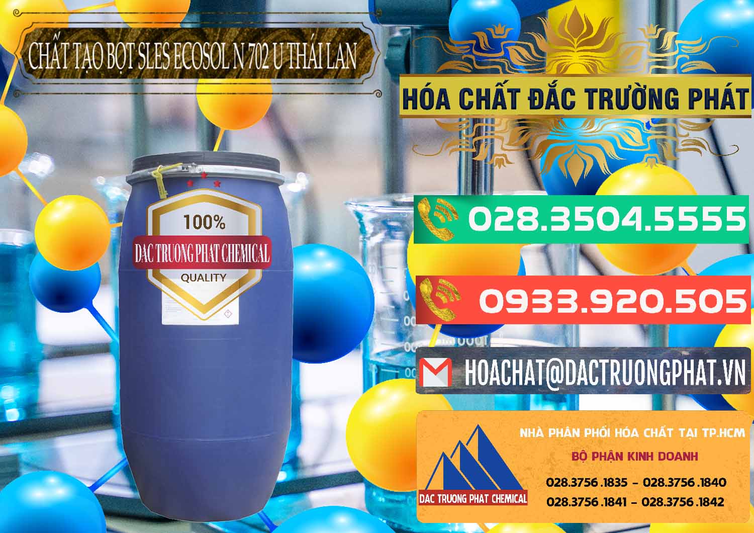 Công ty chuyên bán & phân phối Chất Tạo Bọt Sles - Sodium Lauryl Ether Sulphate Ecosol N 702 U Thái Lan - 0254 - Nơi phân phối _ cung cấp hóa chất tại TP.HCM - congtyhoachat.com.vn