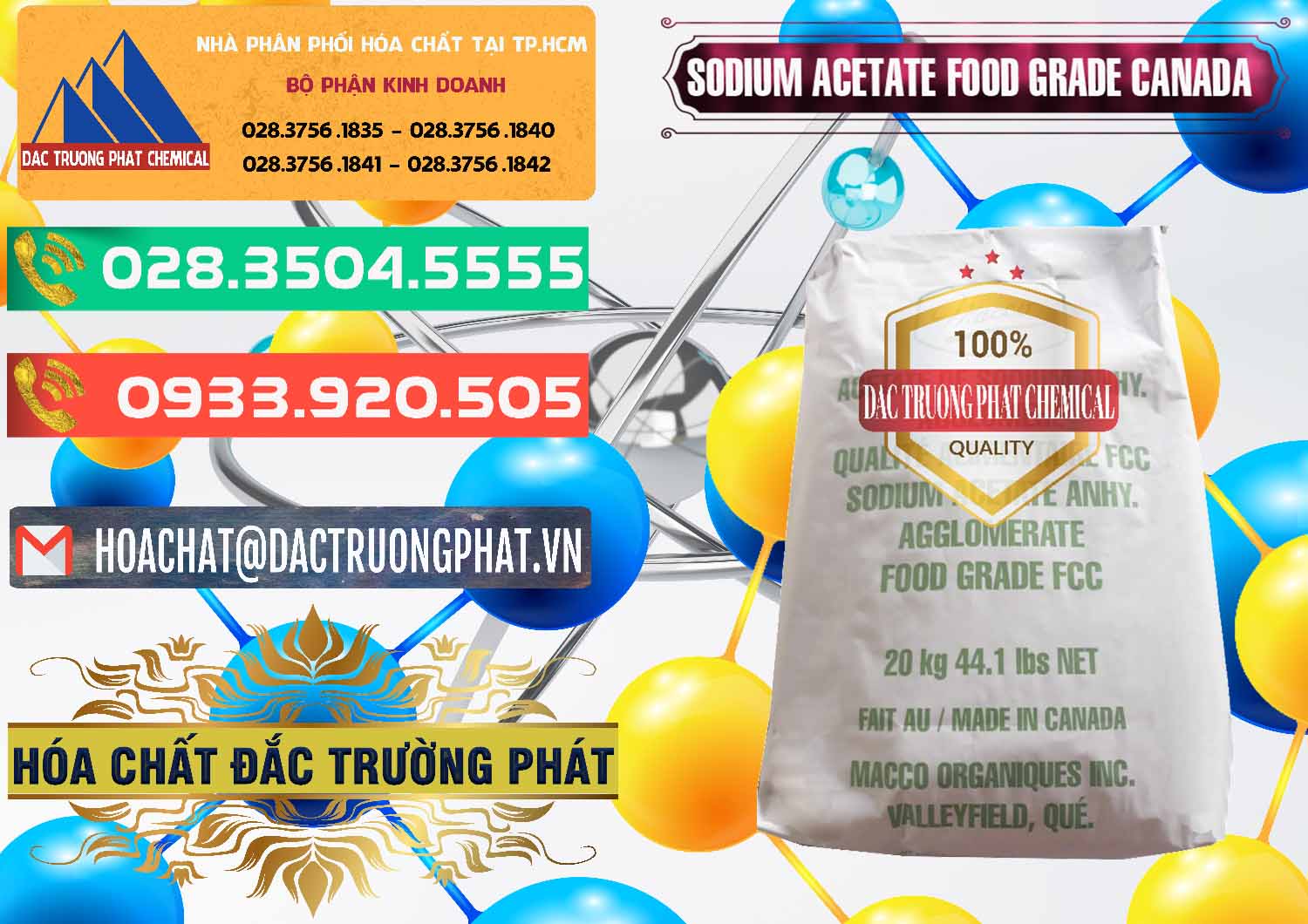 Chuyên bán _ cung cấp Sodium Acetate - Natri Acetate Food Grade Canada - 0282 - Nhà nhập khẩu ( phân phối ) hóa chất tại TP.HCM - congtyhoachat.com.vn