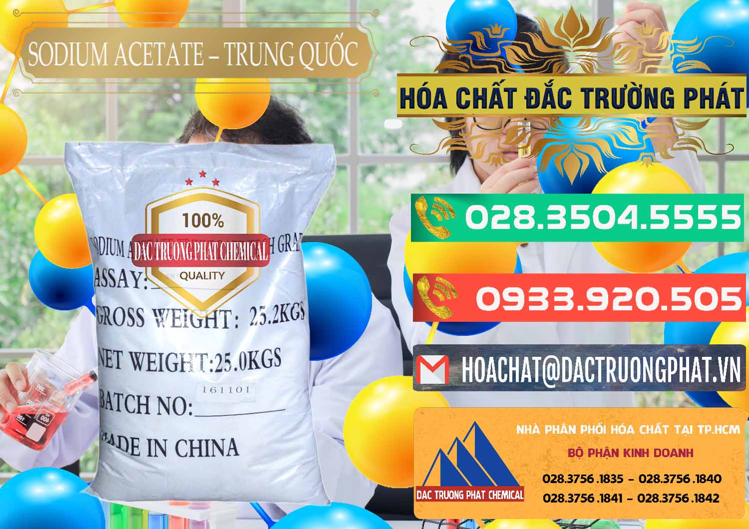 Công ty chuyên phân phối và bán Sodium Acetate - Natri Acetate Trung Quốc China - 0134 - Nơi chuyên cung ứng và phân phối hóa chất tại TP.HCM - congtyhoachat.com.vn