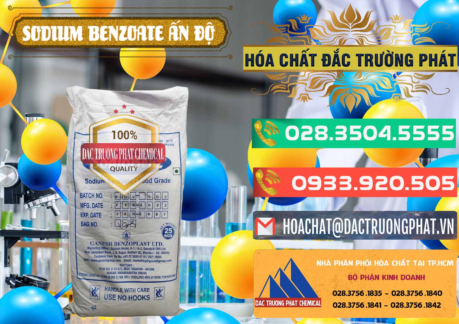 Chuyên nhập khẩu và bán Sodium Benzoate - Mốc Bột Ấn Độ India - 0361 - Nơi chuyên cung cấp & kinh doanh hóa chất tại TP.HCM - congtyhoachat.com.vn