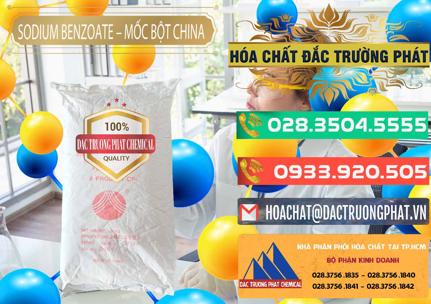 Nhà nhập khẩu _ bán Sodium Benzoate - Mốc Bột Chữ Cam Food Grade Trung Quốc China - 0135 - Đơn vị cung cấp _ kinh doanh hóa chất tại TP.HCM - congtyhoachat.com.vn