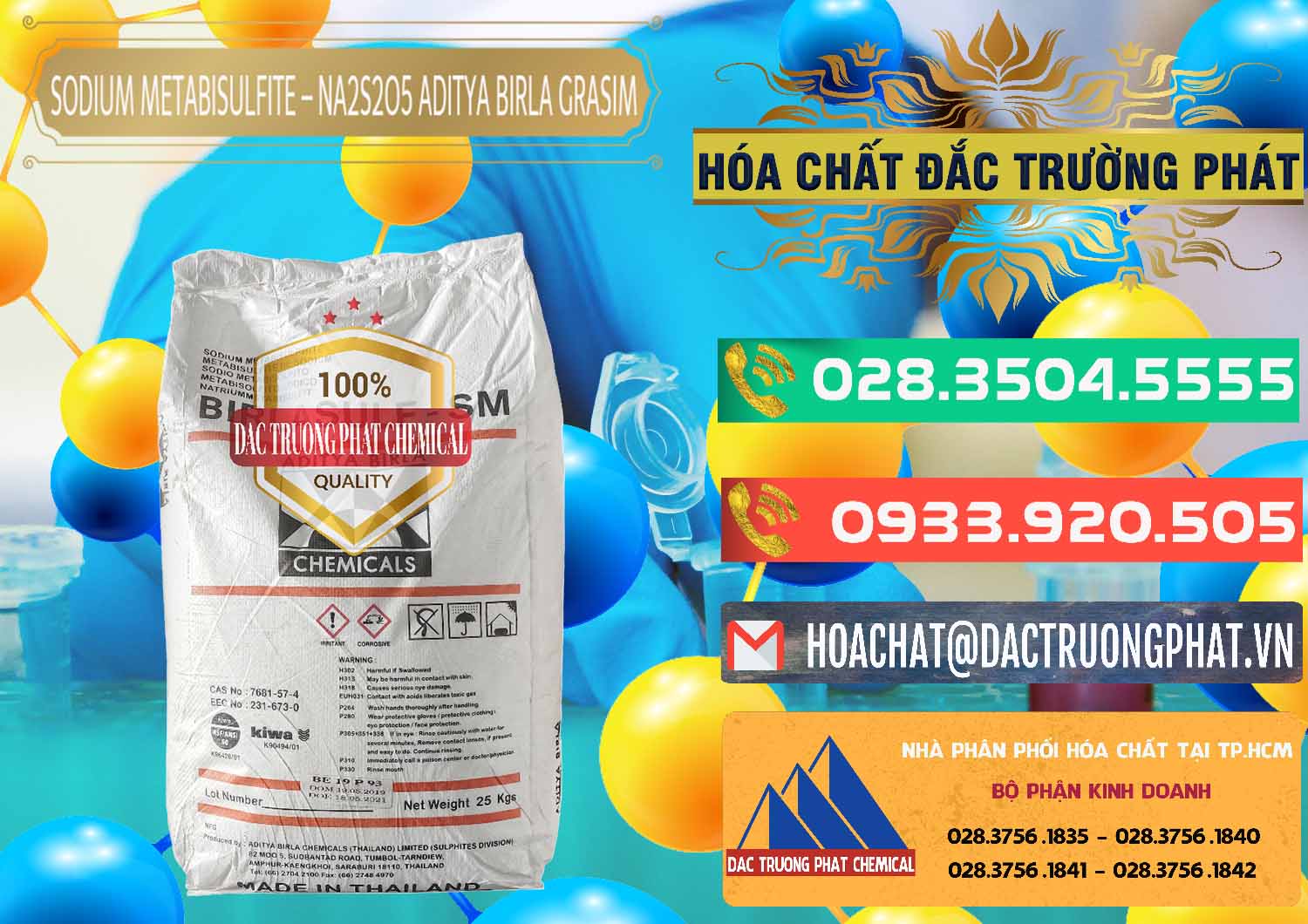 Đơn vị chuyên nhập khẩu - bán Sodium Metabisulfite - NA2S2O5 Thái Lan Aditya Birla Grasim - 0144 - Công ty bán ( phân phối ) hóa chất tại TP.HCM - congtyhoachat.com.vn