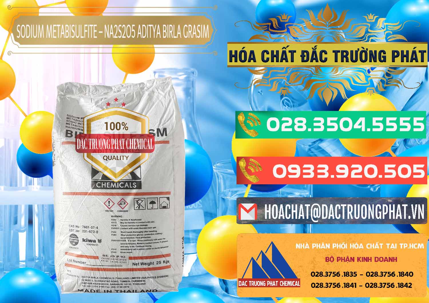 Đơn vị chuyên phân phối & bán Sodium Metabisulfite - NA2S2O5 Thái Lan Aditya Birla Grasim - 0144 - Nơi cung cấp - kinh doanh hóa chất tại TP.HCM - congtyhoachat.com.vn