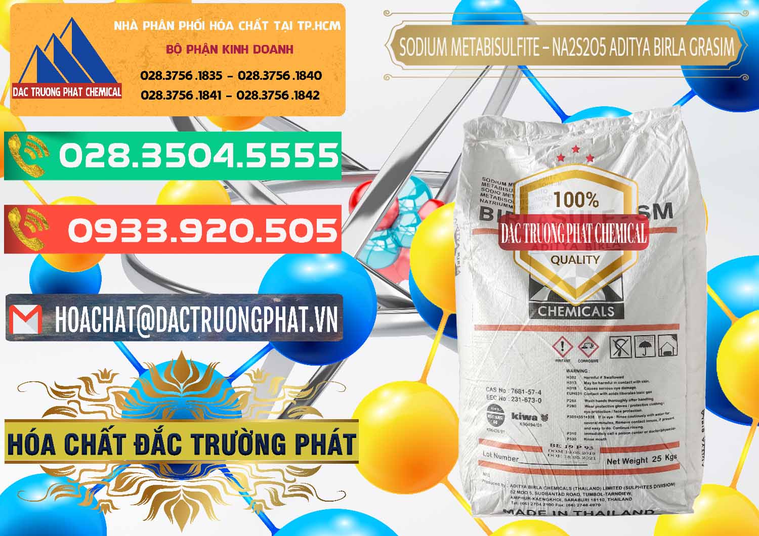Nơi bán và cung ứng Sodium Metabisulfite - NA2S2O5 Thái Lan Aditya Birla Grasim - 0144 - Cung cấp - bán hóa chất tại TP.HCM - congtyhoachat.com.vn